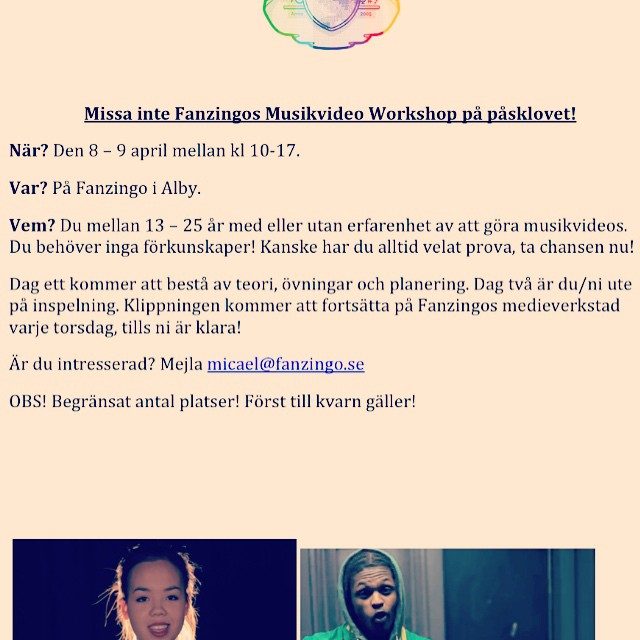 Musikvideo workshop på sportlovet på Fanzingo!
