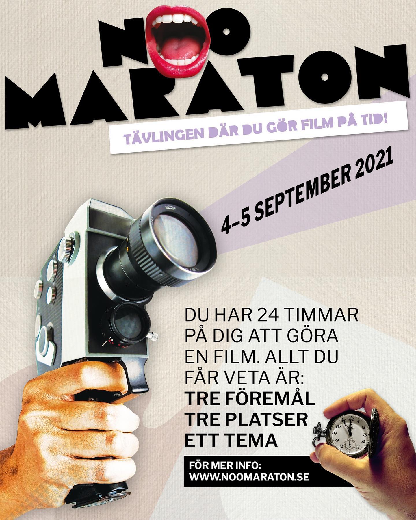 Fanzingo arrangerar återigen årets roligaste filmtävling: Noomaraton Stockholm – tävlingen där films görs på tid! ⁠ ⁠⁠
⁠⁠
Noomaraton är en regional filmtävling som genomförs i flera län samtidigt första helgen i september varje år. Alla är välkomna att delta – gammal som ung, amatör som proffs. Fanzingo arrangerar filmtävlingen för tredje året i rad i Stockholms län i samarbete med Film Stockholm.⁠⁠
⁠⁠
Startskottet går den 4:e september klockan 9.00 lördag morgon, och målgång sker exakt ett dygn senare. Under dessa 24 timmar ska varje lag göra en film utifrån ett på förhand givet tema. Filmen ska också innehålla tre givna föremål och skildra tre platser som har betydelse för historien. Kriterierna tillkännages vid tävlingsstart.⁠⁠
⁠⁠
Två vinnarfilmer koras för att representera länet vid riksfinalen i Stockholm den 9:e oktober.⁠⁠
⁠⁠
Anmäl ditt filmlag redan nu - Länk i vår profil!⁠⁠
⁠⁠
Anmälan tas emot fram till klockan 12.00 fredagen den 3:e september⁠ ⁠⁠
⁠⁠
#filmstockholm⁠⁠
⁠⁠
⁠⁠