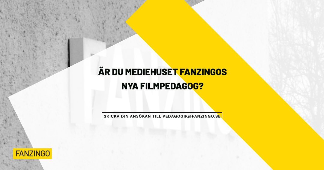 Vi söker dig som har filmkunskaper och vill arbeta filmpedagogiskt med Fanzingos populära Skapande skola-verksamhet!

Fanzingos pedagogiska koncept bygger på deltagande, samarbete, reflektion och glädje, och vi erbjuder en mångfald av workshops i exempelvis filmreportage, spelfilm och animation. Vi söker dig som brinner för barn och ungas rätt att uttrycka sig, och för att utveckla barns kunnighet inom film och filmspråk!
Uppdraget är på frilansbasis, där filmpedagoger bokas efter uppdrag. På Fanzingo arbetar vi alltid två filmpedagoger per workshop.

För mer information, kontakta: 
pedagogik@fanzingo.se

Hjälp oss gärna att sprida till de du tror skulle vara intresserade!