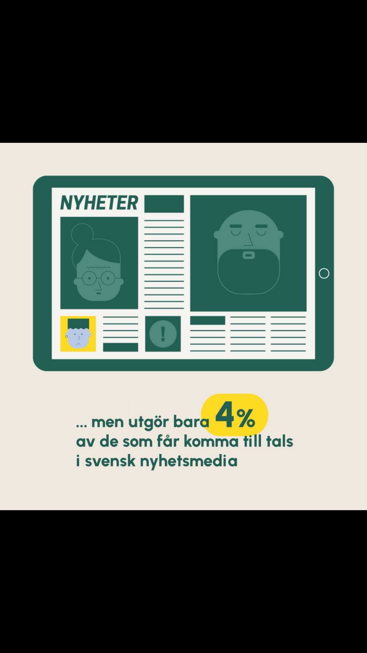 UNGA PERSONER UTGÖR BARA 4% AV ALLA SOM FÅR KOMMA TILL TALS I NYHETSMEDIA

Mediehuset Fanzingo knäcker koden för vad som får bli nyheter i en ny unik granskning av riksmedia, Nyhetskoden 

30% av befolkningen är under 25 år, men utgör bara 4% av alla som får komma till tals i intervjuer och reportage i svensk nyhetsmedia.

Unga omnämns i 7% av nyheterna, antingen som grupp eller som individer, och då handlar 44% av de inslagen om någon typ av brott. Unga framställs alltså ofta som antingen brottsoffer eller förövare. Hela 64% av brottsnyheter involverande unga handlade om dödligt våld, jämfört med att 28% av alla brottsnyheter handlar om detta. Även vålds- och sexualbrott är vanligare bland brottsnyheter som handlar om unga. 

Kriminolog Jenny Forsman säger “Detta kan tolkas som en betydlig överrepresentation då ca 90% av det dödliga våld som rapporterades 2020 drabbade personer över 18 år.” 

Vad tror du detta gör med synen på unga? 
 
Mediehuset Fanzingo har under 2019, 2020 och 2021 analyserat nyhetsinslag från TV4, SVT och SR i syfte att ta reda på vad som får mest plats, och vad som osynliggörs i svensk riksmedia. Idag släpps rapporten Nyhetskoden.