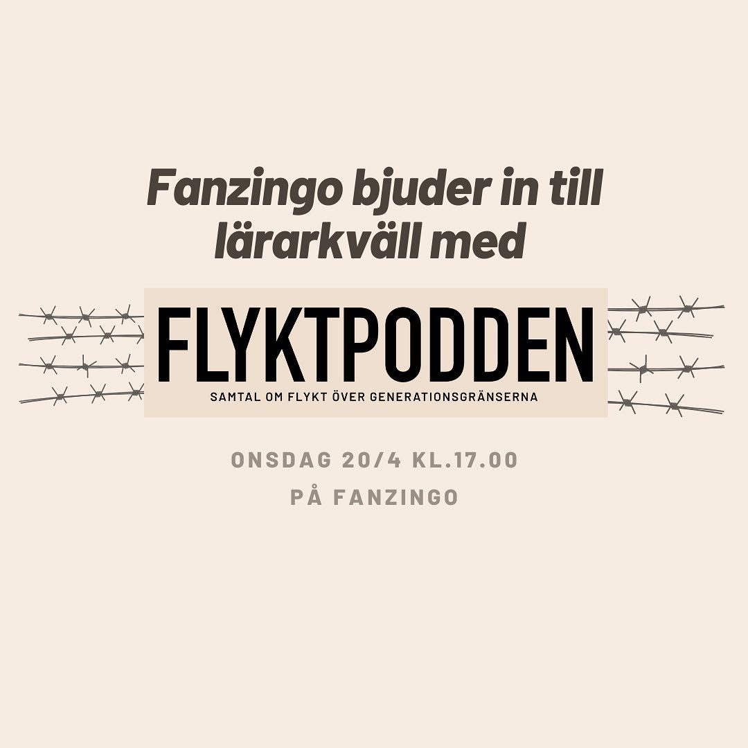 I Flyktpodden möter unga flyktingar äldre överlevande bland annat från förintelsen eller andra folkmord. Poddens förhoppning är att minska rasism och fördomar genom kunskap om aktuella och historiska berättelser. Föreläsaren Maria Björsell delar nu med sig av erfarenheter och ungdomars tankar om rasism och migration. Kom och inspireras till att använda podden för att levandegöra stora som små frågeställningar. Ett lektionsverktyg, skapat av ungdomar med fantastisk framtidstro.

Kvällens innehåll:
- Om Flyktpodden och dess lärarhandledning
- Konkreta metoder för arbetet med Flyktpodden i klassrummet
- Erfarenheter och reflektioner från skolbesök
- Elevernas tankar om Flyktpodden
 
Om föreläsaren:
Maria Björsell är speciallärare, författare och pedagogisk influencer. Som författare till Flyktpoddens lärarhandledning åker Maria på skolturné, träffar ungdomar och sprider poddens dynamiska samtal.

Varmt välkommen onsdag 20/4 klockan 17.00 till cirka 18.45
Plats: Fanzingos bio, Rotemannavägen 12, Botkyrka, 
nedre ingången vid grafittiväggen
T-bana: Alby

Osa till sophie@fanzingo.se senast 13/4 tack!