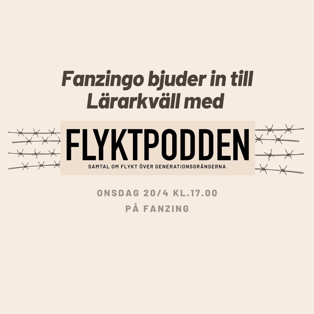 I Flyktpodden möter unga flyktingar äldre överlevande bland annat från förintelsen eller andra folkmord. Poddens förhoppning är att minska rasism och fördomar genom kunskap om aktuella och historiska berättelser. Föreläsaren Maria Björsell delar nu med sig av erfarenheter och ungdomars tankar om rasism och migration. Kom och inspireras till att använda podden för att levandegöra stora som små frågeställningar. Ett lektionsverktyg, skapat av ungdomar med fantastisk framtidstro.

Kvällens innehåll:
- Om Flyktpodden och dess lärarhandledning
- Konkreta metoder för arbetet med Flyktpodden i klassrummet
- Erfarenheter och reflektioner från skolbesök
- Elevernas tankar om Flyktpodden
 
Om föreläsaren:
Maria Björsell är speciallärare, författare och pedagogisk influencer. Som författare till Flyktpoddens lärarhandledning åker Maria på skolturné, träffar ungdomar och sprider poddens dynamiska samtal.

Varmt välkommen onsdag 20/4 klockan 17.00 till cirka 18.45
Plats: Fanzingos bio, Rotemannavägen 12, Botkyrka, 
nedre ingången vid grafittiväggen
T-bana: Alby

Osa till sophie@fanzingo.se senast 13/4 tack!