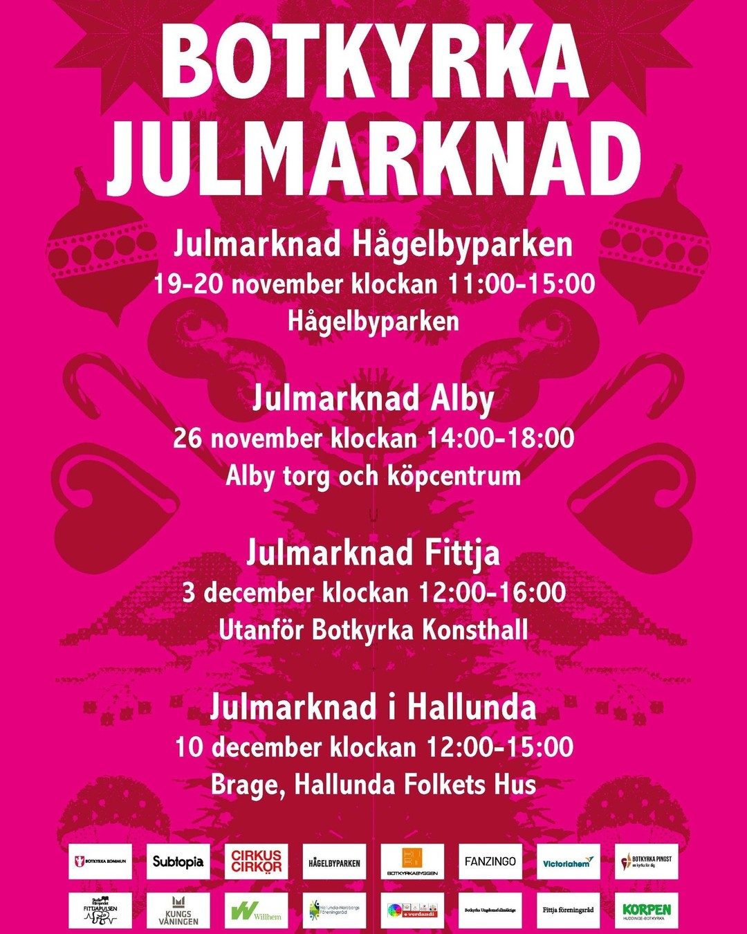 Den 26 november kommer vi från Fanzingo att vara på Alby torg och hålla i ett par roliga programpunkter. Men om de kommer... Hoppas att vi ses där!