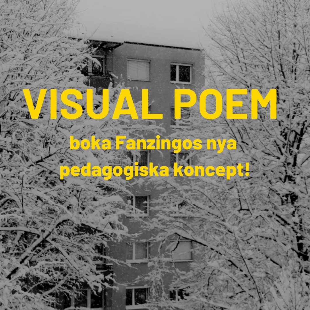 LÄRARE SE HIT: Nu är det hög tid att söka Skapande skola inför läsåret 2023/24 och vi vill passa på att tipsa om Fanzingos nya pedagogiska koncept "Visual Poem"

I den här workshopen lär sig eleverna filmskapande och filmberättandes grunder, bildsymbolik och gestaltning. Vi analyserar även 5 dikter ihop.
Teamen kommer få skapa korta filmer och gestalta en känd dikt med rörliga bilder. Dikten spelas in som en voice over, med hjälp av mikrofoner.
Passar utmärkt att kombinera detta koncept som en del av ämnena bild och svenska.

Ansökan om Skapande Skola-bidrag för läsåret 23/24 söks under januari 2023. Du hittar mer information på Kulturrådets hemsida.

Vill din klass boka Fanzingo genom Skapande Skola? Läs mer om våra koncept på vår hemsida eller hör av dig till pedagogik@fanzingo.se